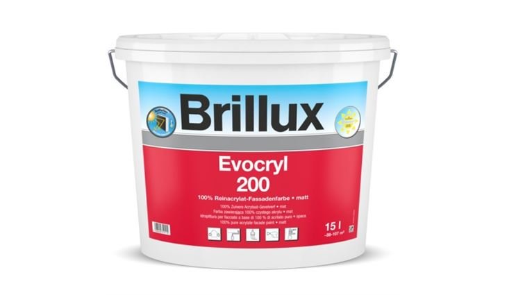 Brillux Fassadenfarbe Evocryl 200 15l weiss