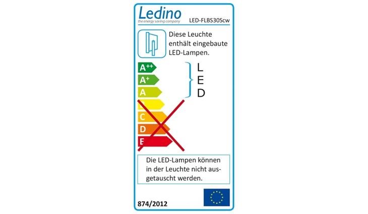 Ledino LED-Baustrahler 30W m. 2er Steckdose LED-FLBS30Scw