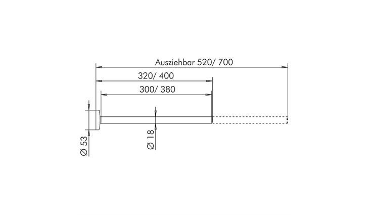 SAM 3000 Einbauhandtuchhalter 320 mm Nr.0032040010