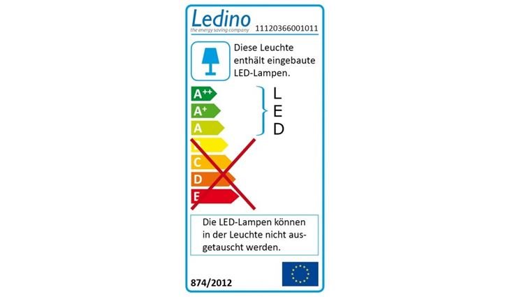Ledino LED-Strahler Tegel 36W, IR 6500K, silber