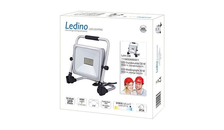 Ledino LED-Standstrahler Laim 50B, 50W, 4000lm, 6500K