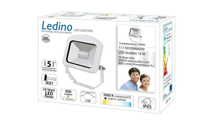 Ledino LED-Strahler 10W Charlottenburg 10WW, 3000K, ws